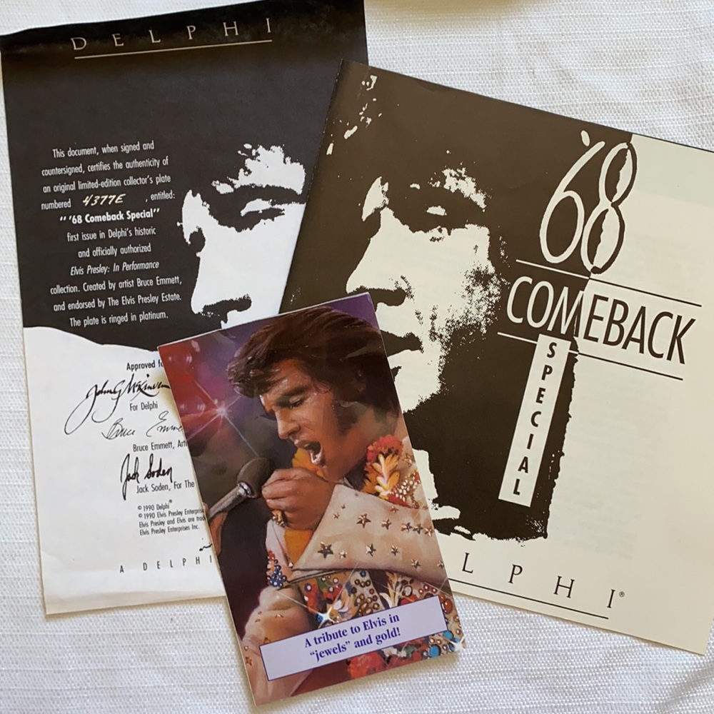 Vintage Elvis 68 Comeback Special Plate - Picture 2 of 4